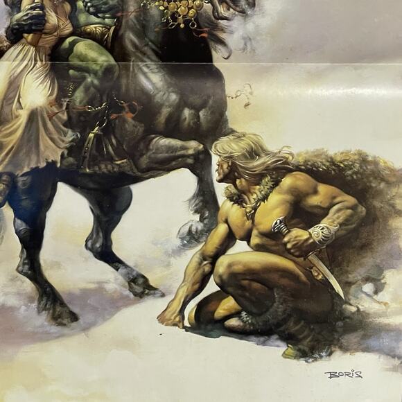 Boris Vallejo The Broken Sword Poster Fantasy Art Vintage 1979 34.25x23.5 Mystic - Picture 5 of 9